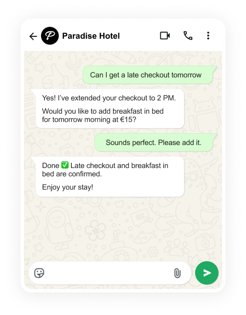 Hospitality guest support illustration