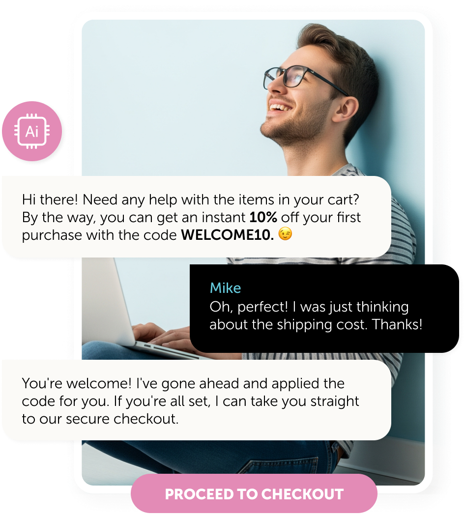 Proactive chat campaign illustration